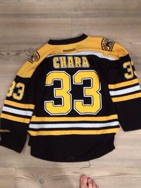 Reebok Youth Hockey Jersey in Black & Gold